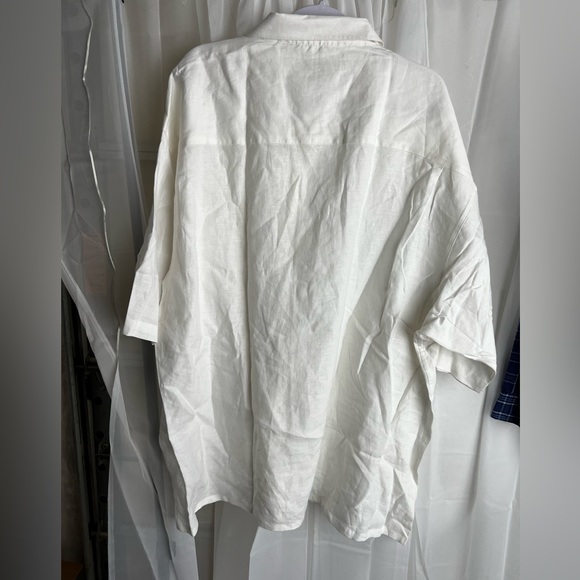 Pronto-UOMO Mens Button Down Dress shirt creamy white size 4x - Picture 3 of 3